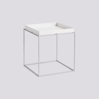 HAY Tray Coffee Table Sofabord L40 X B40 X H44 - White & Steel Base