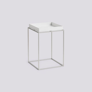 HAY Tray Table Bord L30 X B30 X H44 - White & Steel Base