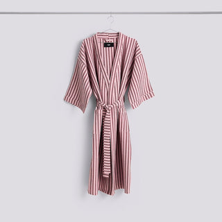 HAY Waffle Badekåbe - Stripe Cool Pink