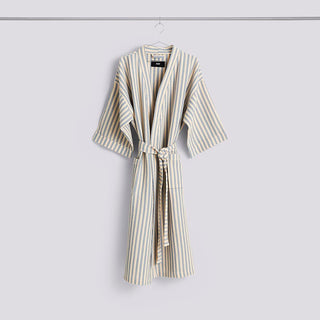 HAY Waffle Badekåbe - Stripe Dusty Blue