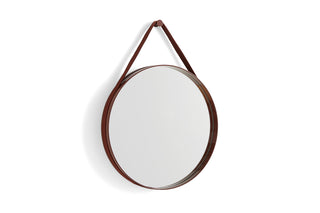 HAY Strap Mirror NO 2 Ø50 Spejl - Dark Brown