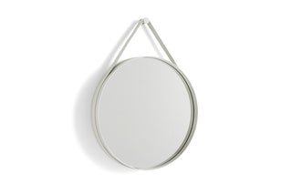 HAY Strap Mirror NO 2 Ø50 Spejl - Light Grey