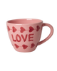 Håndmalet Keramik Kop LOVE - Krus 420ml