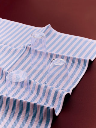 Hay Canteen Viskestykke - Sky blue and light pink
