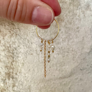 Smykish Funky Hoop Ørering - Clear