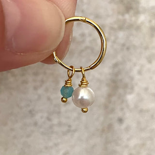 Smykish Sunlight Hoop Ørering - Turkis