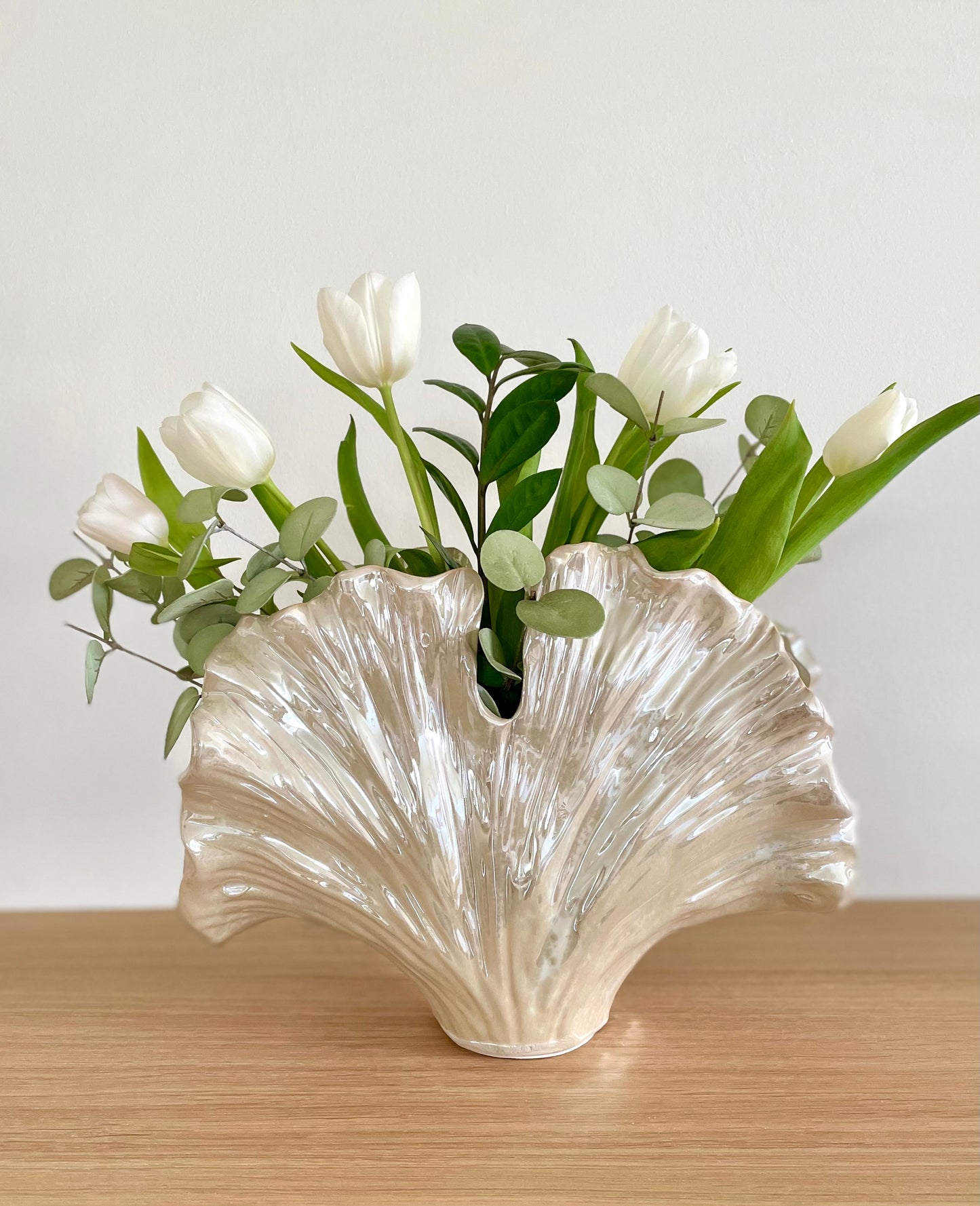 Muslinge Keramik Vase - Perlemor