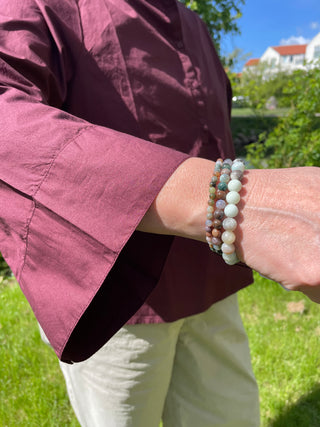Soï Krystal Armbånd Indian Agate - Flere Størrelser