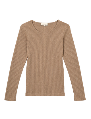 Studio Feder Gertrud Pointelle Bluse - Oat Melange