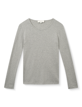Studio Feder Gertrud Pointelle Bluse - Grey Melange