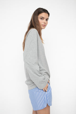 Studio Feder Freya Langærmet T-shirt - Grey Melange