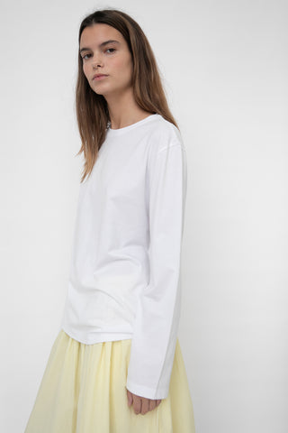 Studio Feder Freya Langærmet T-shirt - White