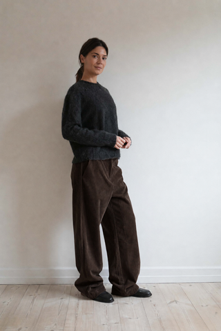 Studio Feder Oline Fløjlsbukser - Dark Brown