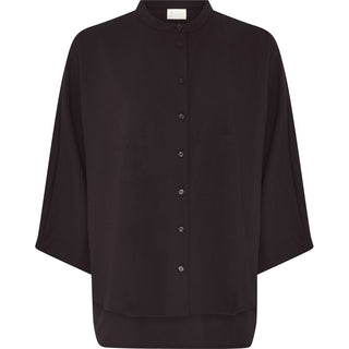 Frau Seoul Kort Skjorte Light Wool - Chocolate Torte