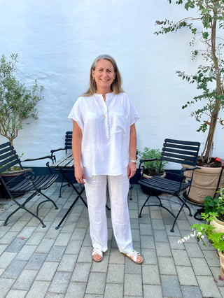 Frau Sydney Lang Buks - Hør - Mange Farver