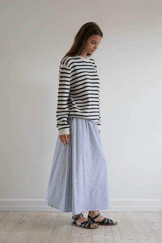 Studio Feder Agnes Nederdel - Classic Blue Stripe