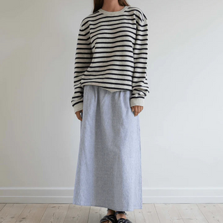Studio Feder Agnes Nederdel - Classic Blue Stripe