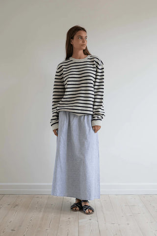 Studio Feder Agnes Nederdel - Classic Blue Stripe