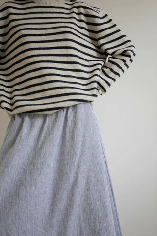 Studio Feder Agnes Nederdel - Classic Blue Stripe