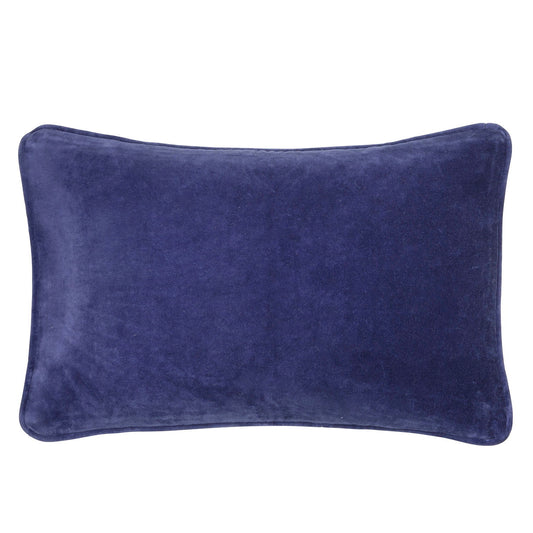 Bungalow Pude 33x50cm Velour Sapphire