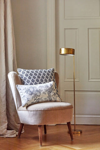 Spliid Pude - Solea Ink Påfugl 50×30