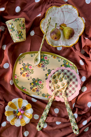 Rice Melamin Medium Kop - Mørkegrøn Retro Bouquet