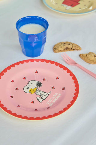 Rice Melamin Tallerken - Pink Snoopy Print