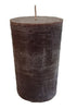 Bloklys Rustic Mørkebrun - 15x7 cm