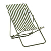 Lafuma Maxi Transat Batyline Strandstol med Farvet Stel - Green Striped