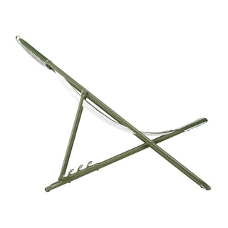Lafuma Maxi Transat Batyline Strandstol med Farvet Stel - Green Striped