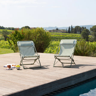 Lafuma Swinging Strandstol Transaswing - Green Stripe