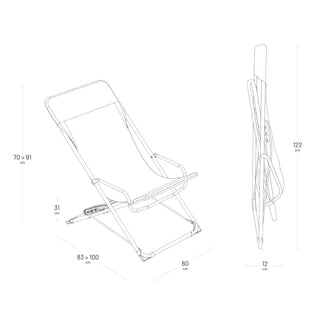 Lafuma Swinging Strandstol Transaswing - Green Stripe