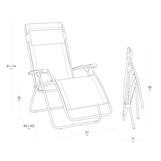 Lafuma Zero Gravity Relax Chair RClip Batyline Havestol - Seigle Beige