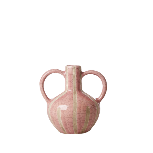 Lille keramik vase i lyserød
