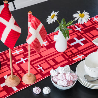 LineDyr Strikket Bordflag