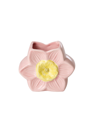 Lyserød Keramik Blomster Vase