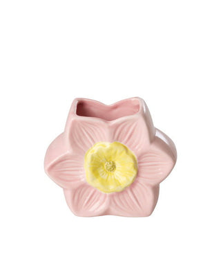 Lyserød Keramik Blomster Vase