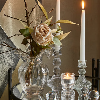 Lysestage i glas