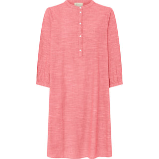 Frau Madrid Kort Kjole - Hot Coral Stripe