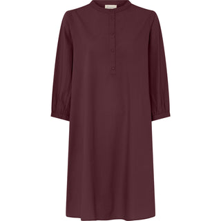 Frau Madrid Kort Kjole - Red Mahogany