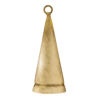 Bungalow Guld juleklokke - H9cm Cone Golden