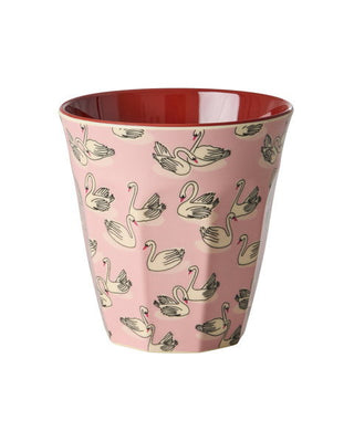 Rice Melamin Medium Kop - Rabarber Pink Swan in Paris