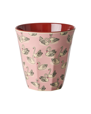 Rice Melamin Medium Kop - Rabarber Pink Swan in Paris