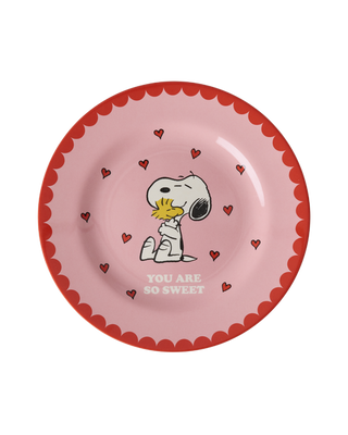 Rice Melamin Tallerken - Pink Snoopy Print