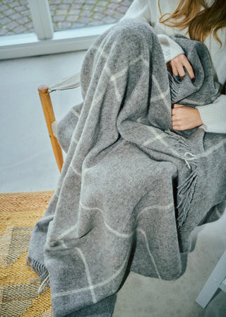 Mandø Uld Plaid 140x240 - Nordic Grey