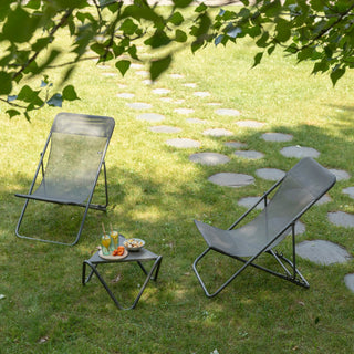 Lafuma Maxi Transat Batyline Strandstol med stål stel - Marron Graphite
