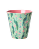 Rice Melamin Medium Kop - Green Peacock Power Print