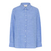 Frau Dhaka Skjorte Bomuld - Medium Blue Stripe