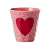 Rice Melamin Medium Kop - Pink Heart