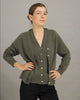 Note Anecdote Cashmere Cardigan med Dobbelt Knapning - Grøn